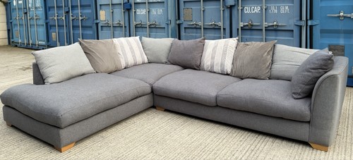 Dfs grey corner - dfs, sofa