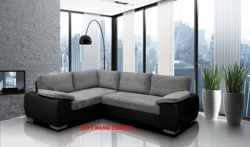 Corner sofa bed enzo grey - corner,