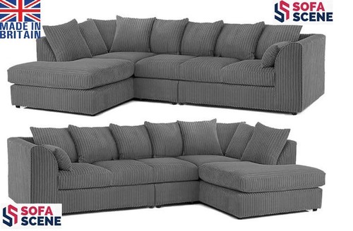Jumbo cord corner sofa set - sofa,