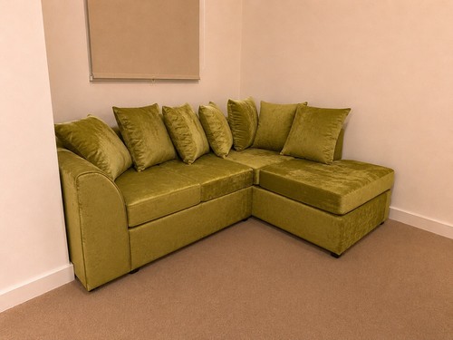 Seater olive colour plush - olive,